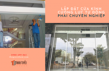 lắp đặt kính cường lực