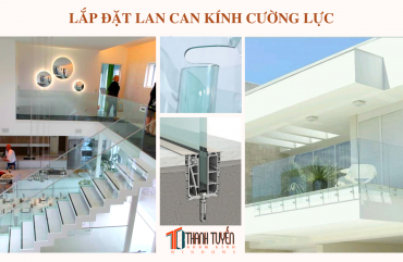 Lắp đặt lan can kính cường lực